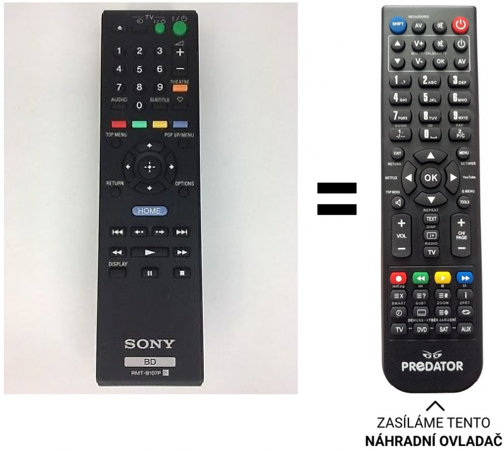 Dálkový ovladač Predátor Sony BDP-S760