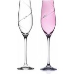 Swarovski Diamante sklenice na šampaňské Silhouette City s kamínky 2 x 210 ml – Zboží Mobilmania