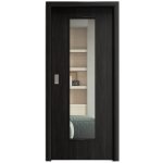 Sapeli Elegant Komfort M55 posuvné ořech královský 70 x 197 cm Čiré sklo – Hledejceny.cz