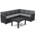 KETER EMMA CORNER 6 SEATER Set zahradní s úložným stolem, grafit/šedá 17210758 – Zboží Mobilmania