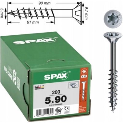 Šrouby Spax 5x90 200ks WIROX 4CUT TXTG T20 – Hledejceny.cz