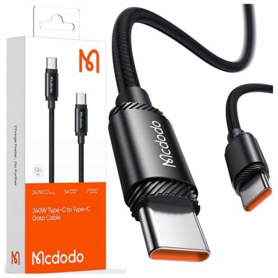 Mcdodo CA-3681 USB-C na USB-C, 240W, 2m, črený – Zboží Mobilmania