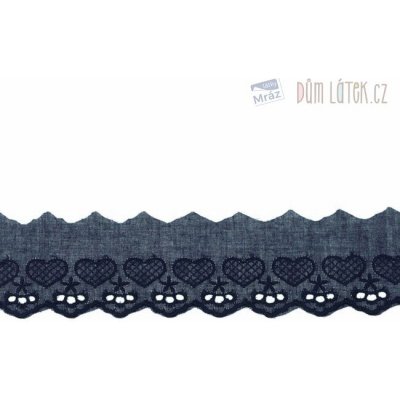 Madeira štykování tmavě modrá, šíře 5 cm – Zboží Dáma