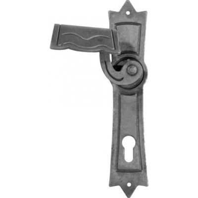 PSG 63.193.90 - Ozdobný štítek s klikou pro dveře a vrata, rozteč 90 mm, levý 63.193.90 – Zboží Mobilmania