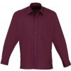 Pánská Košile Premier Workwear pánská košile s dlouhým rukávem PR200 aubergine
