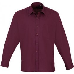Premier Workwear pánská košile s dlouhým rukávem PR200 aubergine