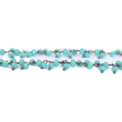 Ketlovaný chalcedonit AG 925/1000 černé rhodium MM 025 – Zboží Mobilmania