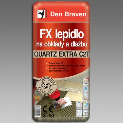 Den Braven 57104Q FX lepidlo na obklady a dlažbu QUARTZ EXTRA C2T, pytel 25 kg – Zboží Mobilmania
