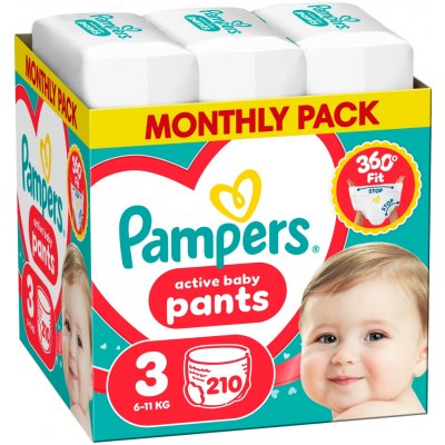 Pampers Active Baby 3 214 ks – Hledejceny.cz