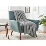 Mybesthome Přehoz na křeslo sedačku KARIN stříbrná 70 x 160 cm – Zboží Dáma