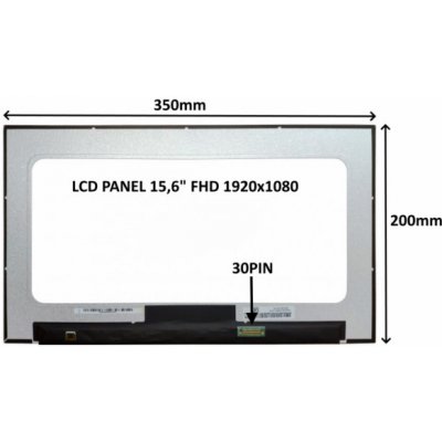 SIL LCD PANEL 15,6" FHD 1920x1080 30PIN MATNÝ IPS / BEZ ÚCHYTŮ 77042505 – Sleviste.cz