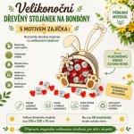 Velikonoční dřevěný stojánek na bonbóny zajíček 230 × 200 × 70 mm – Hledejceny.cz