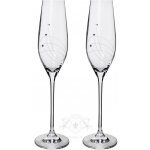 Semido Sklenice na sekt s krystaly Preciosa linie 2 x 210 ml – Sleviste.cz