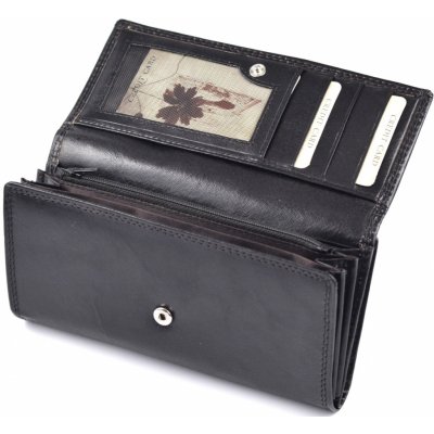 Dámská peněženka kožená s dokladovou částí vybavená černá od 1 299 Kč -  Heureka.cz