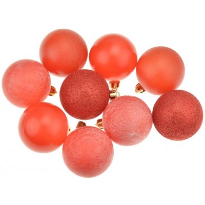 Flora Vánoční kouličky 5.5cm Červené set 9ks 8584159114570 – Hledejceny.cz