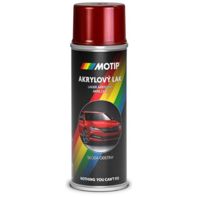 Motip sprej Škoda akrylový autolak 150 ml SD9885 červená hot chilli metalíza – Hledejceny.cz