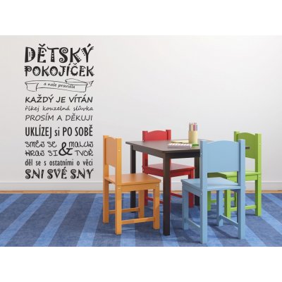 Popy design Samolepka na zeď - Dětský pokojíček pravidla Mentolová, rozměry  62x120 cm – Zboží Dáma