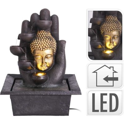 ProGarden Fontána pokojová s LED osvětlením Buddha – HobbyKompas.cz