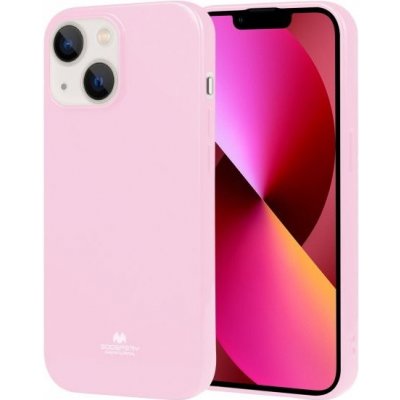 Pouzdro Goospery lesklé z měkkého plastu iPhone 14 Pro - světle růžové