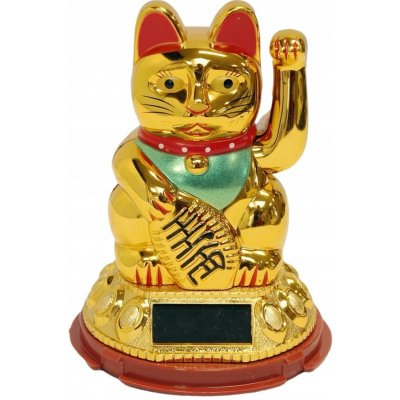 SOLÁRNÍ japonská KOČKA ŠTĚSTÍ s tlapkou MANEKI NEKO – Hledejceny.cz