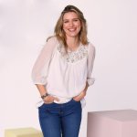 Blancheporte jednobarevná halenka s macramé bílá – Zboží Dáma