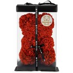 Medvídárek Classic medvídek z růží 25cm dárkově balený - světle červený – Zboží Dáma