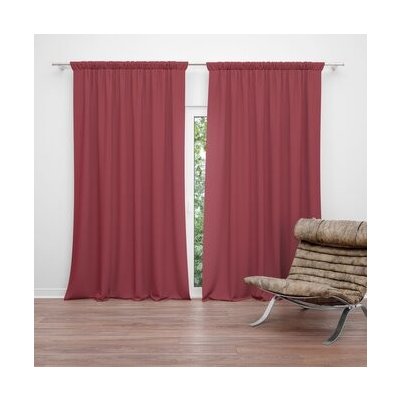 Sablio Závěs Tmavě červená: 2ks 140x250cm – Hledejceny.cz