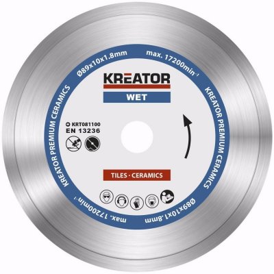 KREATOR KRT081100 Diamantový kotouč celoobvodový 89mm PREMIUM – Zboží Mobilmania