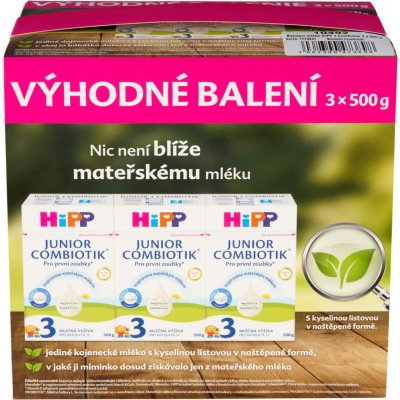 HiPP 3 Junior Combiotik 3 x 500 g – Zboží Mobilmania