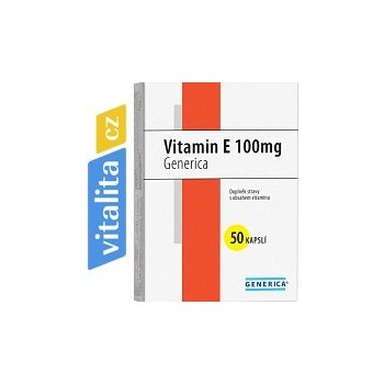 Generica Vitamin E 100 mg 50 kapslí od 56 Kč - Heureka.cz