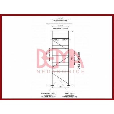 Bema kostka lešení 15,75 m² podlážky nové – Zbozi.Blesk.cz