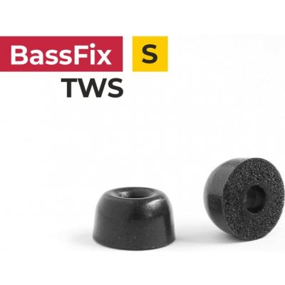 Intezze BassFix TWS S (Kvalitní pěnové nástavce pro bezdrátové špunty TWS. 3 páry v balení, velikost S, černá barva)