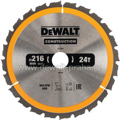 DeWALT DT1952 Pilový kotouč 216 x 30 mm, 24 zubů – Zboží Mobilmania