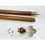 Dvoudílná žerď ke slavnostní vlajce s uchycením na hřeby a hlavicí lipový trojlist Alerion – Hledejceny.cz