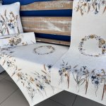 Tegatex Gobelínový ubrus chenille luční květy s klasy 100x100 cm – Zboží Dáma