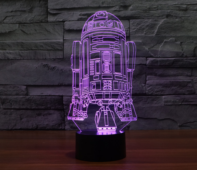 Beling Dětská lampa R2D2 model-2 7 barevná S9918