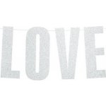 Banner Love STŘÍBRNÝ 21x55cm – Zboží Dáma