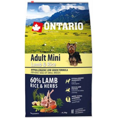 Ontario Adult Mini Lamb & Rice 13 kg – Hledejceny.cz