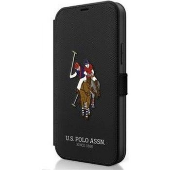 Pouzdro U.S.Polo Embroidery Book iPhone 12 mini černé