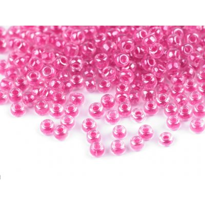 Rokajl 8/0 - 3 mm s průtahem, zářivé barvy Varianta: 2203 pink, Balení: 50 g – Hledejceny.cz