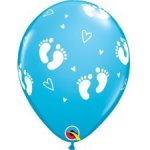 Qualatex Potisk dětské krůčky modrý 11 28 Balónek