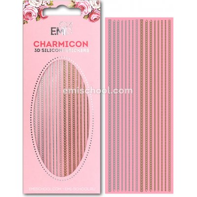 E.Mi Charmicon 3D Silicone Stickers Chain 1 Gold/Silver samolepka – Zboží Dáma