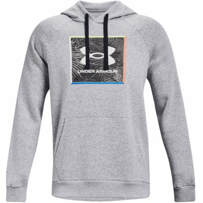 Under Armour UA Rival Flc Graphic Hoodie šedá