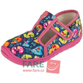 Fare Bare 5102451 papuče na suchý zip růžová čísla