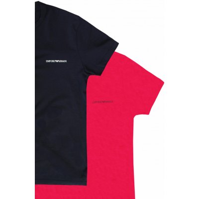 Emporio Armani Armani pánské trička 2 ks růžové a černé