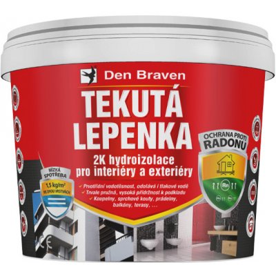 Den Braven Tekutá lepenka 14 kg kbelík šedá