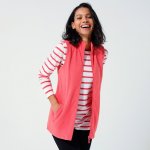 Blancheporte fleecová vesta na zip korálová – Zboží Mobilmania