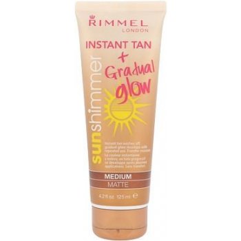 Rimmel Sun Shimmer Instant Tan + Gradual Glow samoopalovací gel Medium Matte 125 ml
