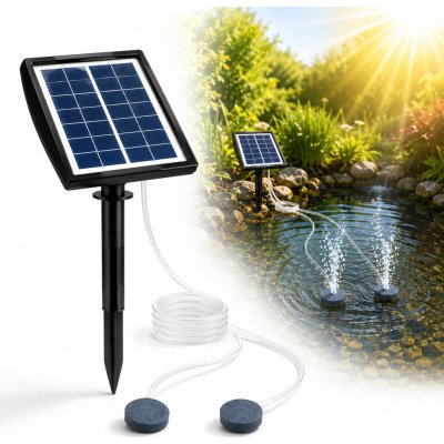 Solární provzdušňovač jezírka AP211 – 2200 mAh baterie, 2 režimy provozu, 2 W panel – Zboží Dáma