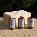 La Plantation Dárková sada Kampotský Pepř černý fermentovaný a Fleur de Sel 3x v dřevěné krabičce 50 g – Zboží Dáma